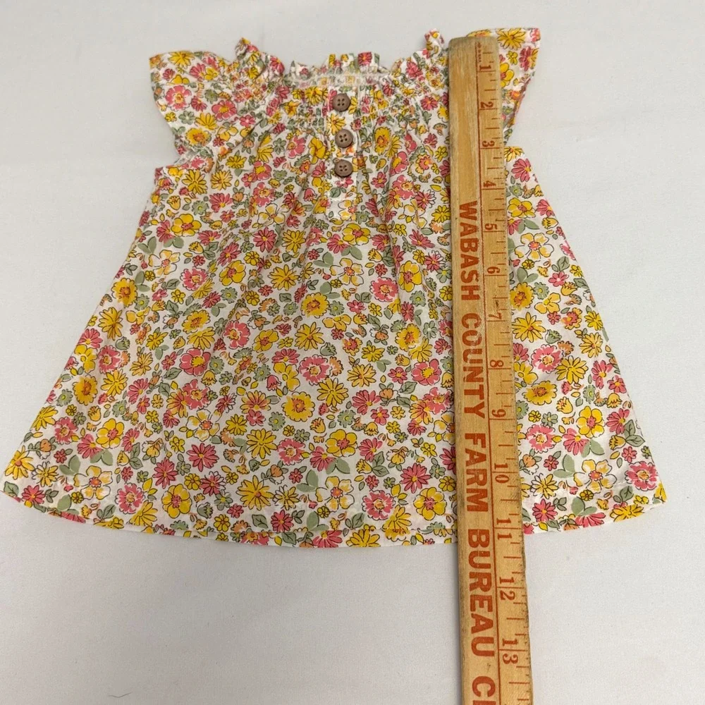 Carters & Emprio Baby Girl Floral Romper and Top Set 6 6-9 Months Pink Teal Boho